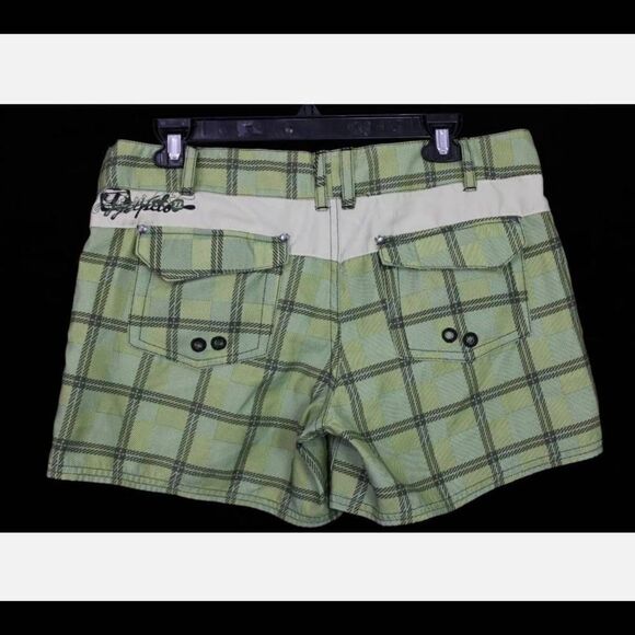JETPILOT
Board Shorts WOMENS GREEN PLAID  SIZE 7 NWOT - Picture 4 of 7